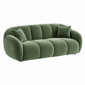 Sofa 180 x 90 x 75 cm Samt Grün für Wohnzimmer Modern